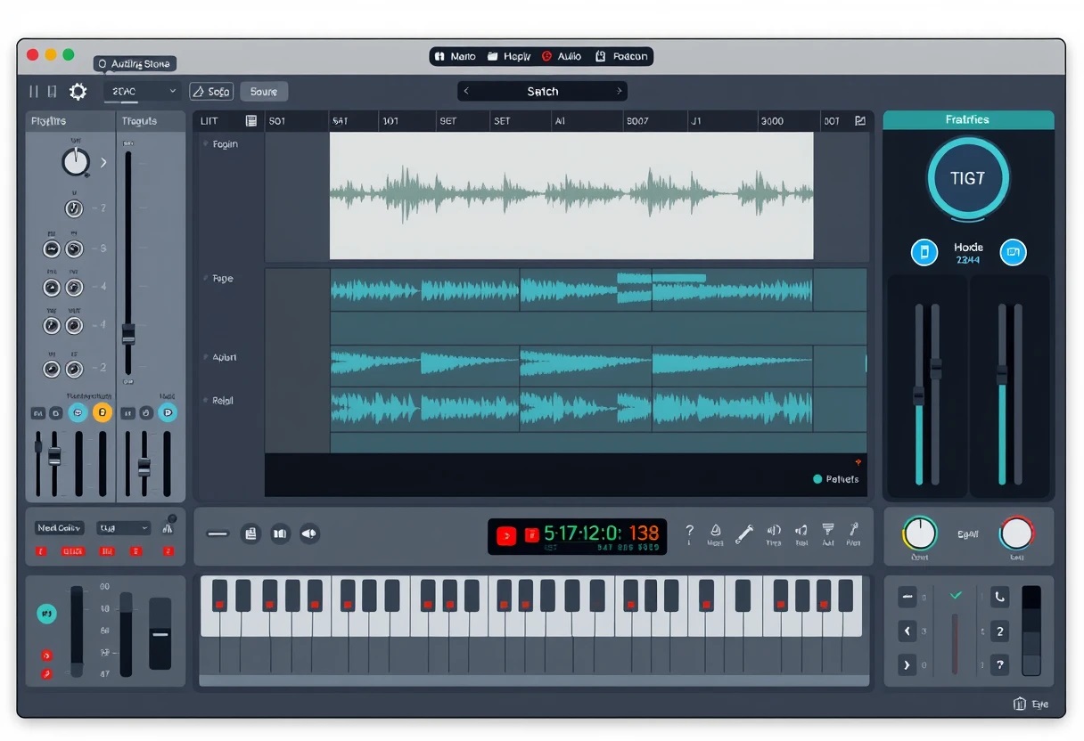Interfaz de usuario de un DAW moderno